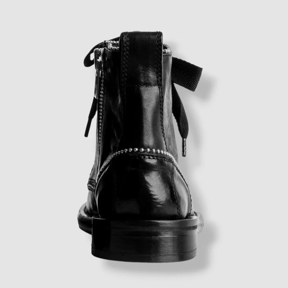 $498 Zadig & Voltaire Women's Black Laureen Roma Leather Boots Shoe Size 36 - Picture 3 of 4